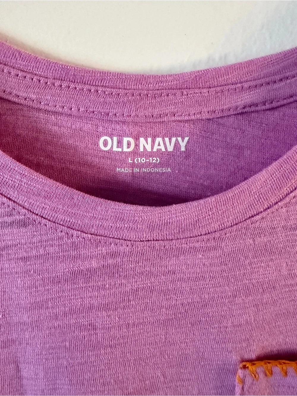 NWT Old Navy Softest Stitch-Trim Pocket Tee, Girls’ L 10-12